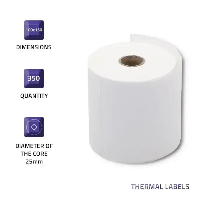Qoltec Direct thermal labels 100 x 150 | 350 labels Photo 2
