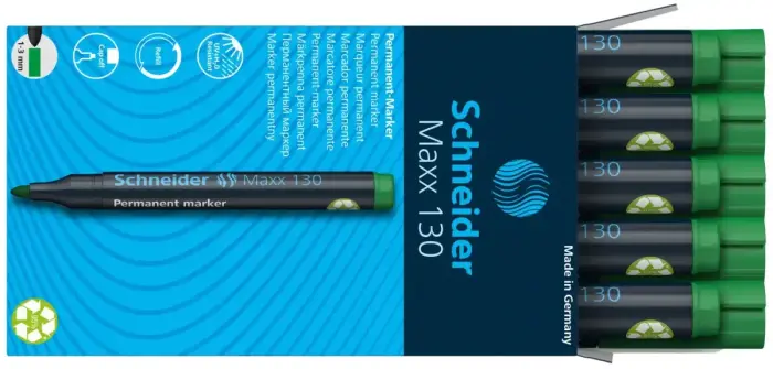 Noturīgais marķieris SCHNEIDER MAXX 130 konisks, 1-3 mm, zaļš Photo 7