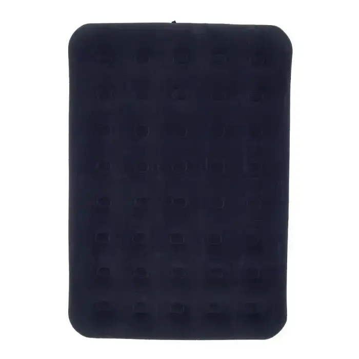 Inflatable double travel mattress with velvet finish + inflating pump 67002 blue Foto 2