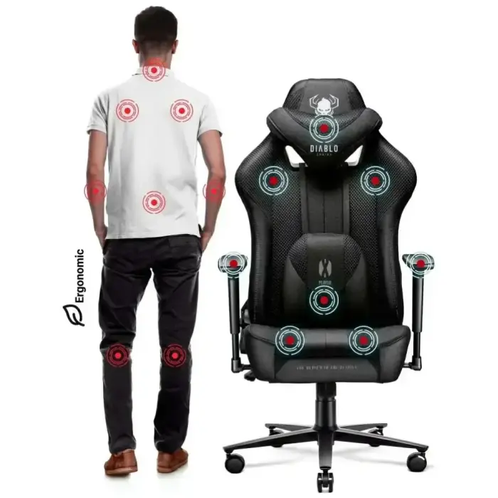 Gaming chair Diablo Chairs X-Player 2.0 Normal Size black Foto 3