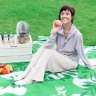 Qunature picnic mat waterproof camping blanket 2 x 2 m - green Foto 2