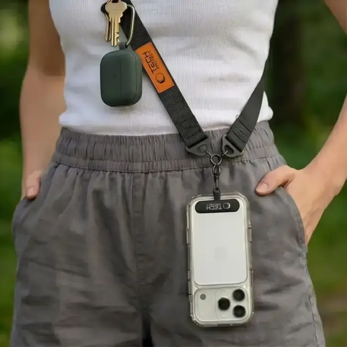 TECH-PROTECT C9S ROPE CROSSBODY BLACK/ORANGE Foto 6