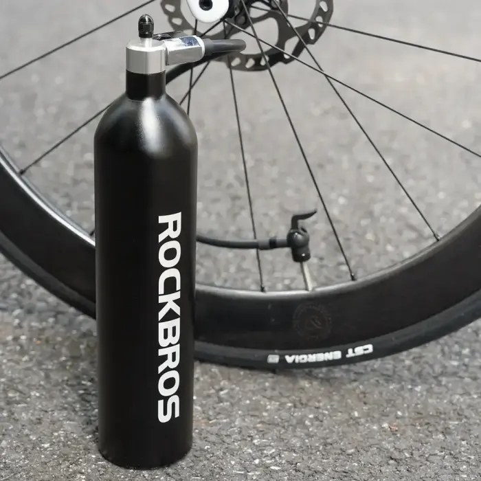 Rockbros Tubeless Tire Inflator 200 PSI 1.2l - Black Photo 13