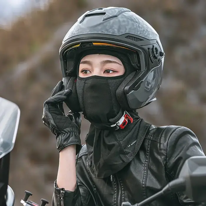Wozinsky WKM-03B face mask motorcycle bicycle winter balaclava - black Foto 15
