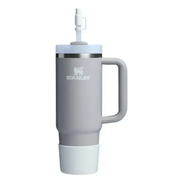 Aizsargpārvalka un salmiņu vāciņu 2 gab. komplekts termokrūzēm 0,89L/0,59L The Quencher Boot + Straw Topper gaiši balts  Foto 3