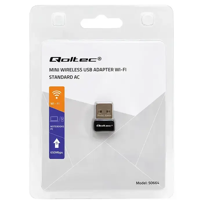 Qoltec Ultrafast Mini Wireless USB Wi-Fi Adapter | AC standard | 650Mbps Foto 12