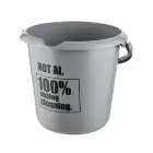 Декоративное ведро 10 л Ilvie "Not Ai" Ø30x28 см, серое. Фото 1