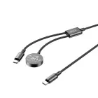 XO wireless inductive charger CX030 black for Apple Watch with cable USB-C -USB-C Foto 4