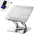 Wozinsky WRS-CPY84SS Aluminum Laptop and Tablet Stand + Free Smartphone Stand - Silver Photo 6