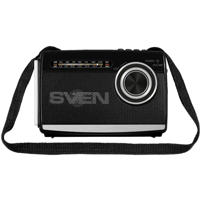 Speaker SVEN SRP-155, black (3W, Bluetooth, FM/AM/SW, USB, microSD, flashlight, battery) Foto 6