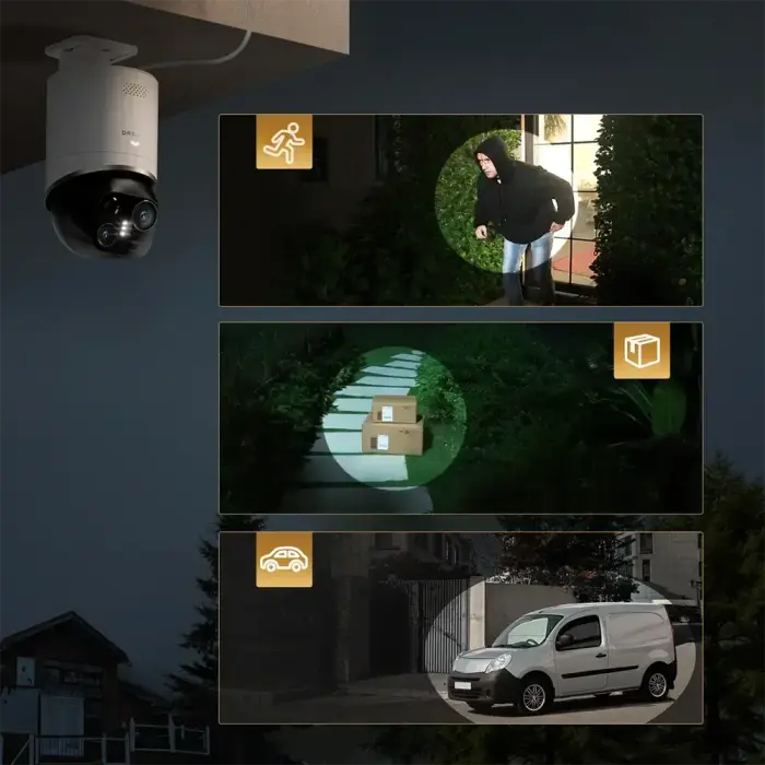 Kamera zewnętrzna Dreame Navo Elite 1 Outcam 360° z panelem solarnym - biała Foto 9