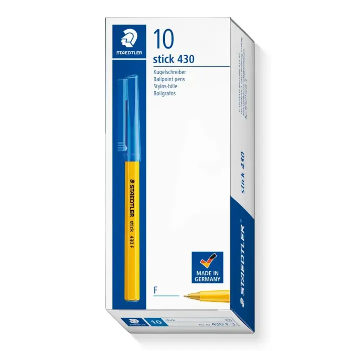 Lodīšu pildspalva STAEDTLER STICK 430F 0.7mm zila Photo 3
