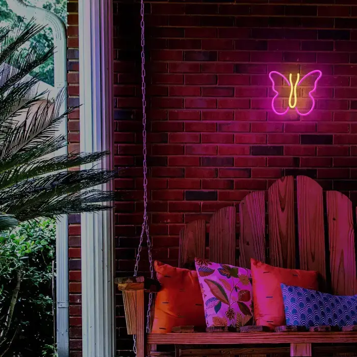Neon LED Light BUTTERFLY pink NNE03 Neolia Фото 8