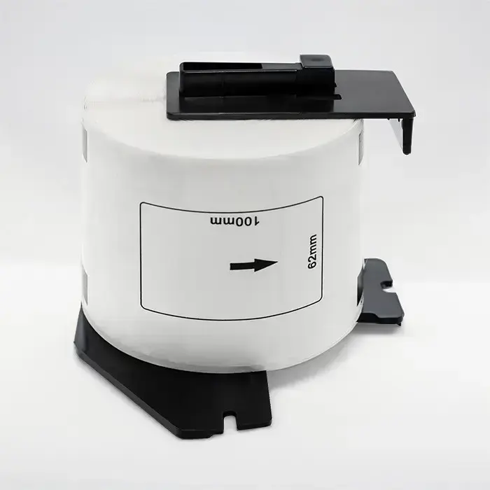 Qoltec Tape for BROTHER DK-11202 | 62mm x 100mm | 300 labels | White/Black print | Roll with holder Photo 6