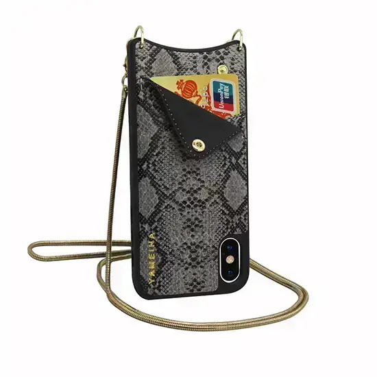 BAG - SNAKE Leather Case - IPHONE XS MAX Grey Foto 4