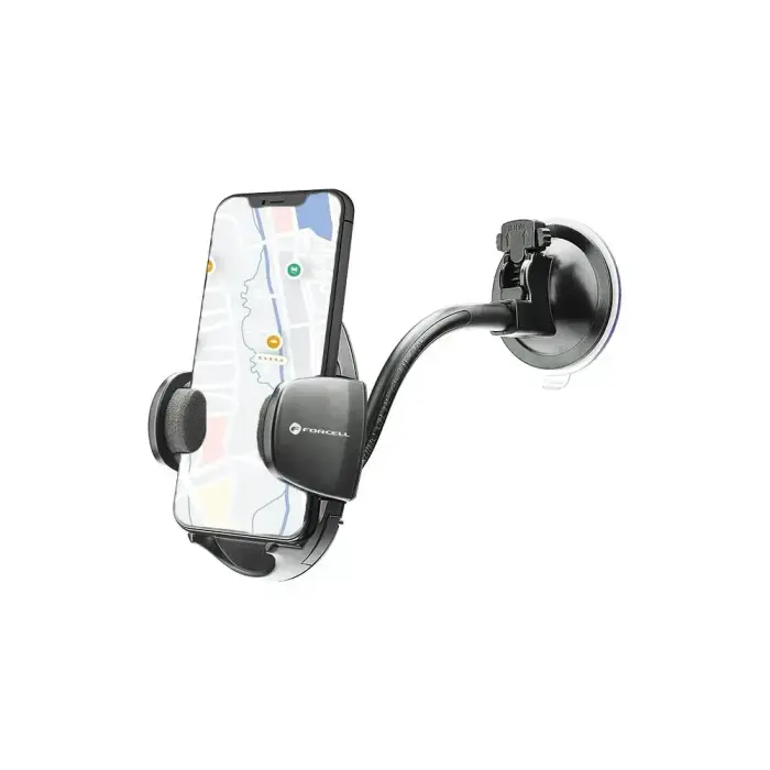Car phone holder Forcell F-Grip Oval 17 cm windshield / dashboard / air vent black Photo 4