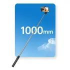 Selfie stick WHS1Y telescopic tripod 1m with phone holder - black Foto 1