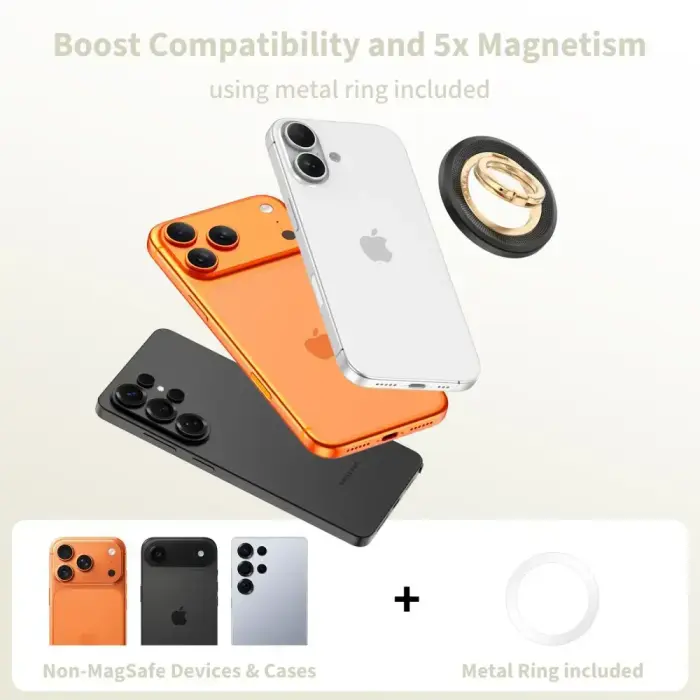TECH-PROTECT MMR700 LAMANO MAGNETIC MAGSAFE PHONE RING BLACK/GOLD Foto 5
