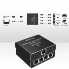 Qoltec Splitter Ethernet mini SWITCH 1x4 RJ45 | 1000Mb/s | USB-C | Aluminium Фото 8