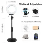 Ring LED lamp Puluz with adjustable base PU391 Foto 4