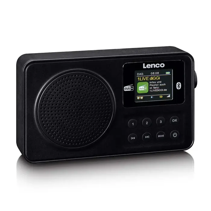 Lenco Pārnēsājams DAB+/FM radio ar Bluetooth® un uzlādējamu akumulatoru - melns Photo 4