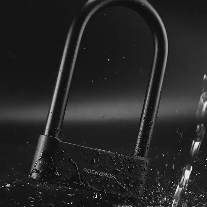 Rockbros 32210818001 SMART Bicycle Lock with Fingerprint Reader and Bluetooth Connectivity - Black Фото 8