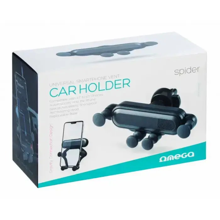 Omega car air vent holder Spider black Photo 2