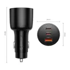 Orico PowerLink 165W USB-A + 2x USB-C Car Charger - Black Foto 2