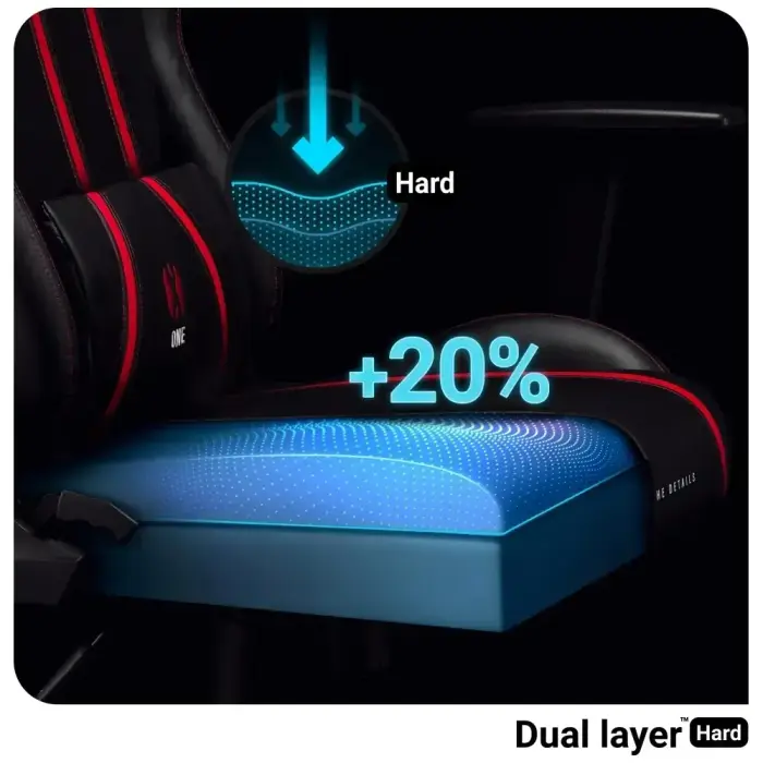 Gaming chair Diablo Chairs X-One 2.0 King Size black-red Фото 13