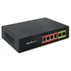 Qoltec FAST Ethernet PoE SWITCH | 4x RJ45 PoE | 2x RJ45 Uplink | 65W | 10/100 Mb/s Фото 1