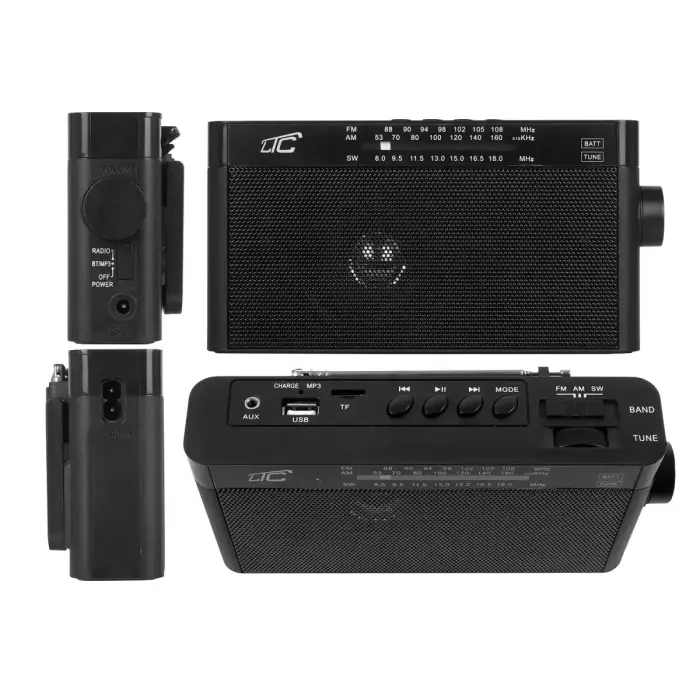 LTC portable radio SONA, Bluetooth, USB, TF, black Foto 2