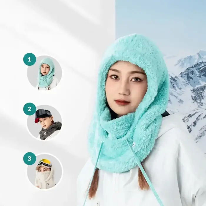Qunature Arctic Velvet Ski Balaclava Size L - Mint Фото 7