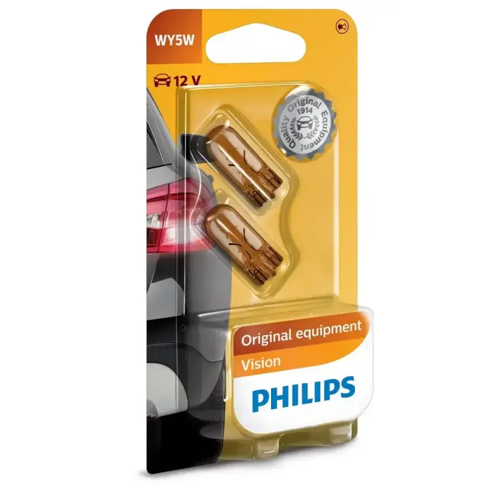 Philips Car Bulb WY5W 2pcs 12V 5W 12396NAB2 Photo 2