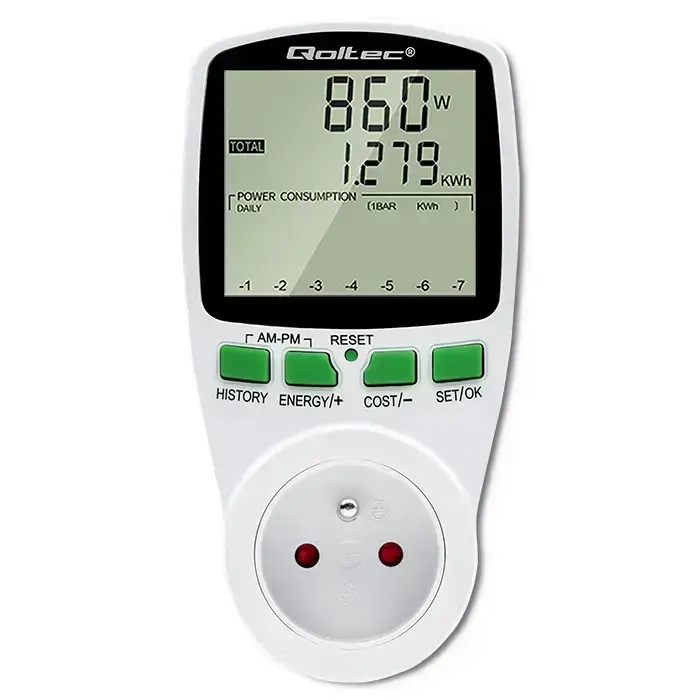 Qoltec Power meter PM0627 with history | 3680W | 16A | LCD Foto 12