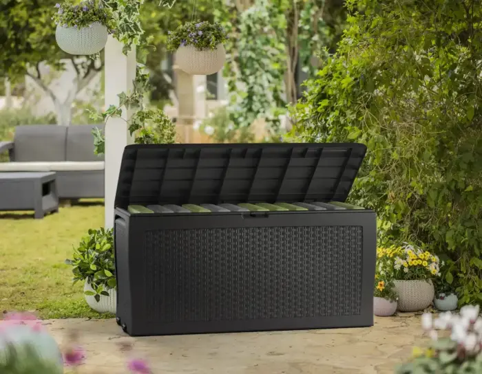Uzglabāšanas kaste Samoa Rattan Box 270L pelēka Foto 8