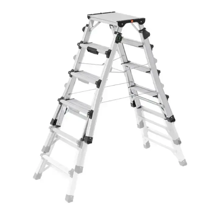 Telescopic ladder Master DTL100 / aluminum / 2x4 - 2x6 steps Photo 11