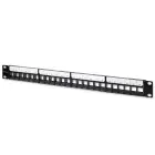 Qoltec Solid steel patch panel for 19'' rack | 24 ports | 1U | UTP | Black Foto 6