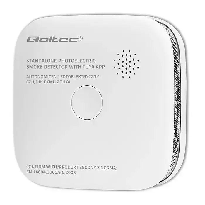 Qoltec Certified wireless smoke detector with battery | Tuya | Wi-fi |  sensor service life 10 years | alarm 85dB | LED Фото 12