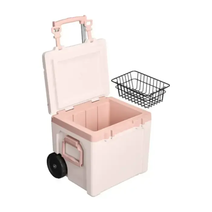 Aukstuma kaste ar riteņiem The Easy-Carry Outdoor Wheeled Cooler 47L gaiši rozā  Foto 3