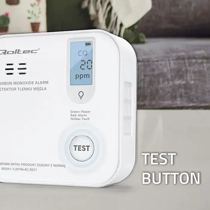 Qoltec Certified wireless Carbon monoxide (CO) sensor with battery | sensor service life 10 years | alarm 85dB | LED Foto 15