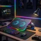 Wozinsky WDCX-A26 NitroCool RGB Gaming Laptop Cooling Pad - Black Photo 9