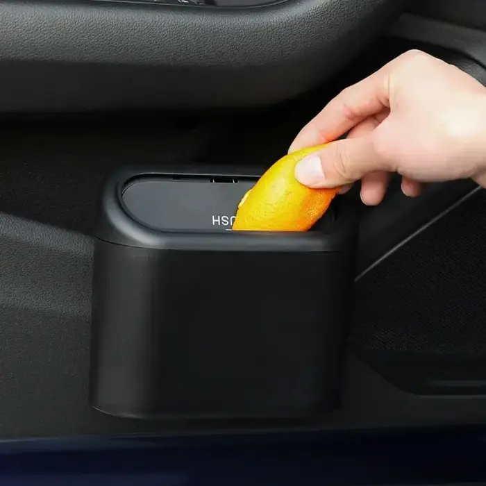 Car rubbish storage bin black Foto 3