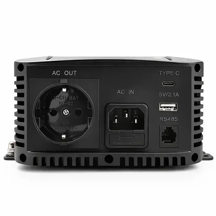 Qoltec Pure Sine Wave Inverter with UPS | 12V to 230V | 1000/2000W | LCD | USB | USB-C | Compatible with LiFePO4 GEL AGM  Photo 11