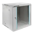 Qoltec RACK Cabinet 19" | 12U | 600 x 635 x 450 | Tempered doors | Hanging | Steel case | Lock | Grey Foto 1