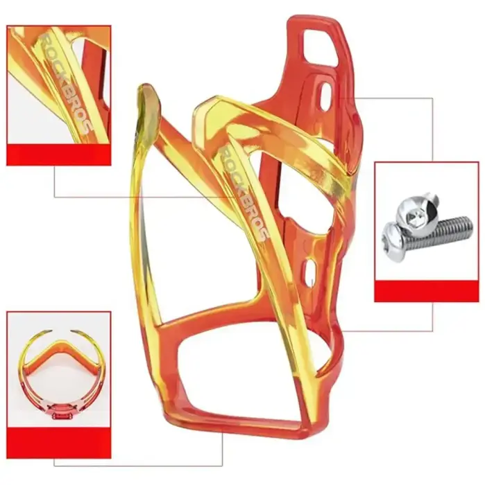 Rockbros FK338 Bike Bottle Holder - Red and Yellow Фото 2