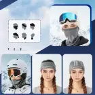 Qunature 11230014001 ski scarf, sports bandana, universal size - gray Foto 3