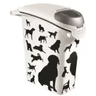 Контейнер для хранения корма Love Pets Dogs 10кг 23л 23,2x49,7x50,3см черные собаки Фото 1