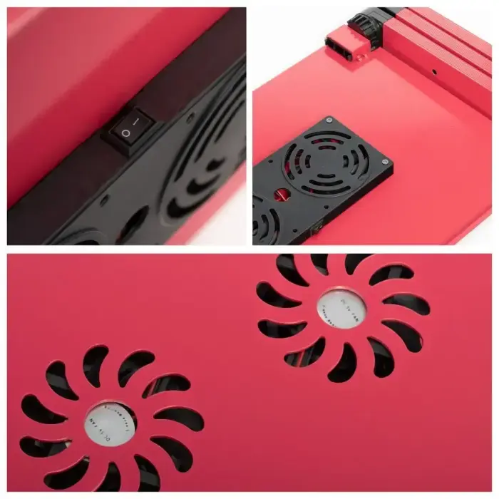Desk for laptop uniwersal adjustable with cooling YL-803 red Фото 6
