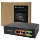 Qoltec FAST Ethernet PoE SWITCH | 4x RJ45 PoE | 2x RJ45 Uplink | 65W | 10/100 Mb/s Фото 12