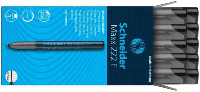 Noturīgais marķieris SCHNEIDER kodoskopa plēvēm OHP Maxx 222F, 0.7mm, melns Фото 8